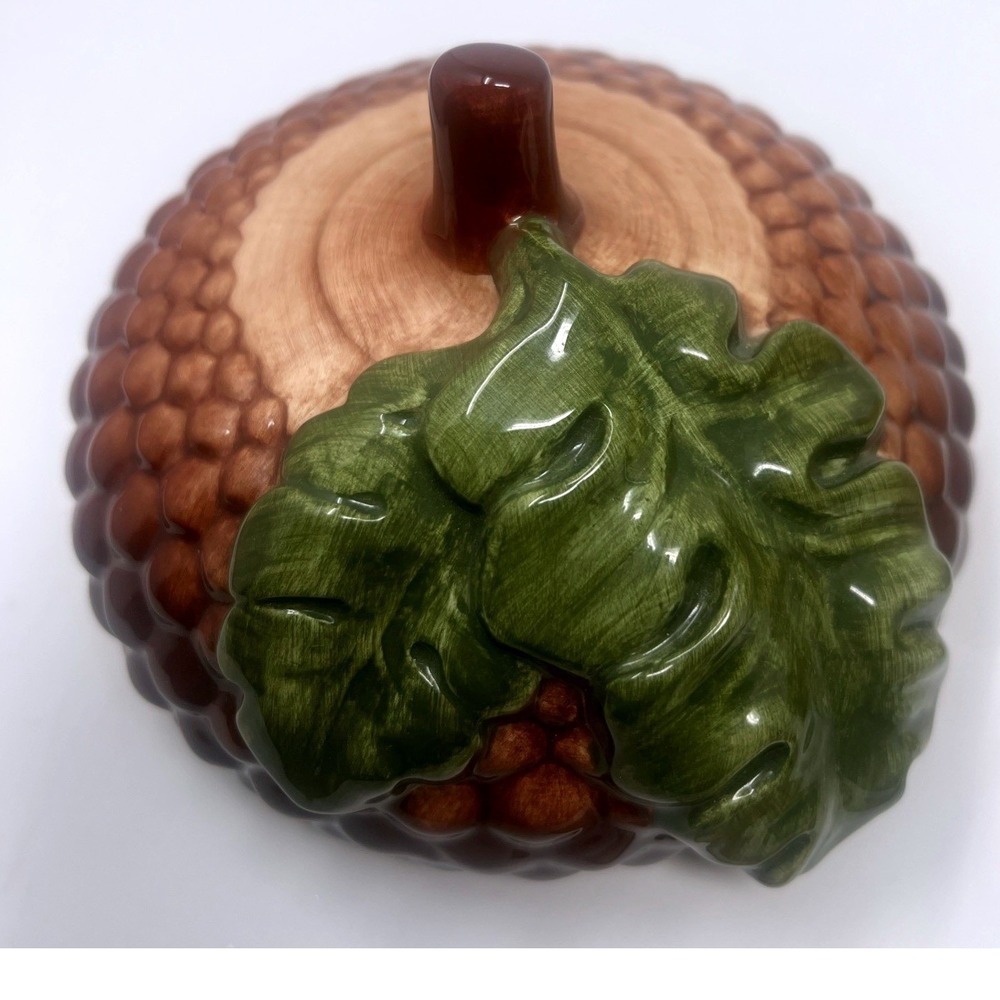 Vtg. Fall Ceramic Acorn‎ Candy/Cookie  Cannister/ Jar With Lid - Picture 14 of 16